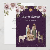 Christelijke kerststal Baby Jesus Christmas Kaart (Voorkant / Achterkant)