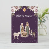 Christelijke kerststal Baby Jesus Christmas Kaart (Staand voorkant)