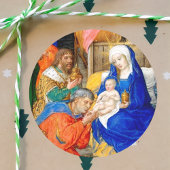 Christelijke kerststal Driekoningen Driekoningen Ronde Sticker