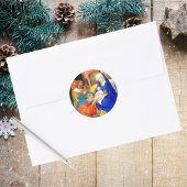 Christelijke kerststal Driekoningen Driekoningen Ronde Sticker