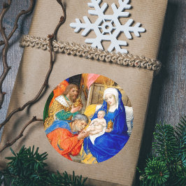 Christelijke kerststal Driekoningen Driekoningen Ronde Sticker