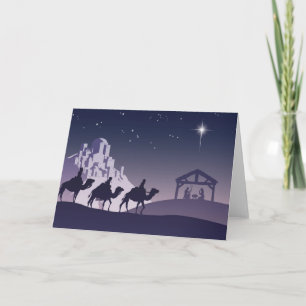 Christelijke kerststal feestdagen kaart
