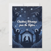 Christelijke kerststal feestdagenkaart (Voorkant)