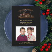 Christelijke kerststal kerstmis foto platte Kaart