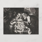 Christelijke kerststal manager feestdagenkaart (Voorkant)