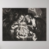 Christelijke kerststal manager poster (Voorkant)