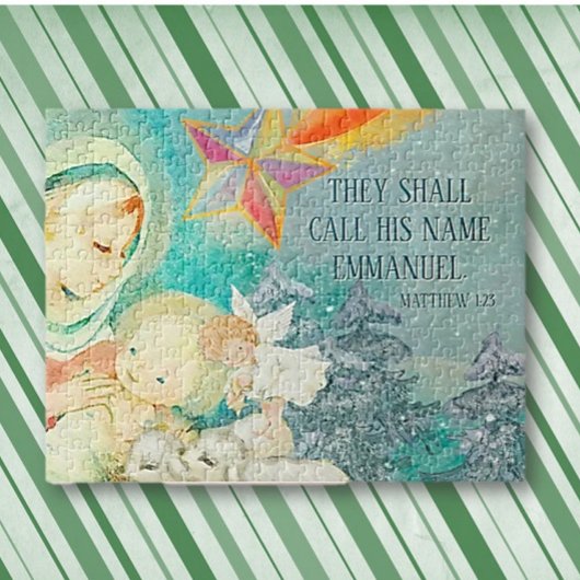 Christelijke kerststal puzzel