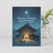 Christelijke kerststal Star Religious Christmas Feestdagenkaart (Staand voorkant)