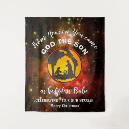 Christelijke kerststal wandkleed