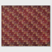 Christelijke kersttekst rood cadeaupapier (Vlak)