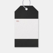 Christelijke kersttypografie Chalkboard Holiday Cadeaulabel (Achterkant)