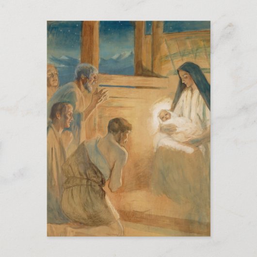  Christelijke kerstversiering herders Feestdagenkaart (Voorkant)