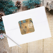 Christelijke kerstversiering herders Vierkante Sticker