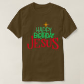 Christelijke kerstviering BIRTHDAY JESUS Mannen T-shirt (Design voorkant)