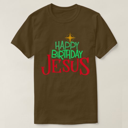 Christelijke kerstviering BIRTHDAY JESUS Mannen T-shirt (Design voorkant)