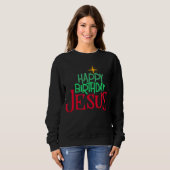 Christelijke kerstviering BIRTHDAY JESUS Mannen Trui (Voorkant volledig)