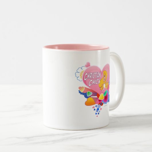 Christelijke keuze tweekleurige koffiemok (Voorkant rechts)