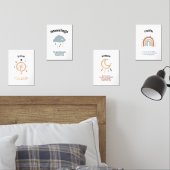 Christelijke kinder bijbelvers set van 4 poster (Slaapkamer)