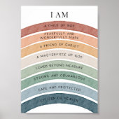 Christelijke kinder boho regenboog bevestiging pri poster (Voorkant)