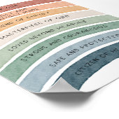 Christelijke kinder boho regenboog bevestiging pri poster (Hoek)