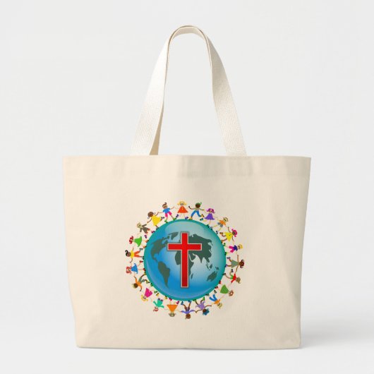 Christelijke Kinderen Grote Tote Bag (Voorkant)