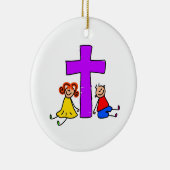 Christelijke Kinderen Keramisch Ornament (Rechts)