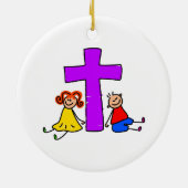Christelijke Kinderen Keramisch Ornament (Achterkant)
