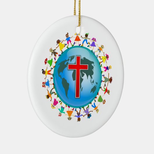 Christelijke Kinderen Keramisch Ornament (Rechts)