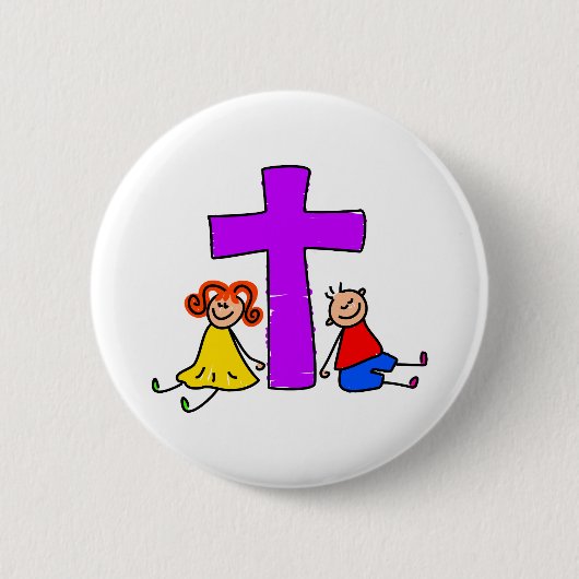 Christelijke Kinderen Ronde Button 5,7 Cm (Voorkant)