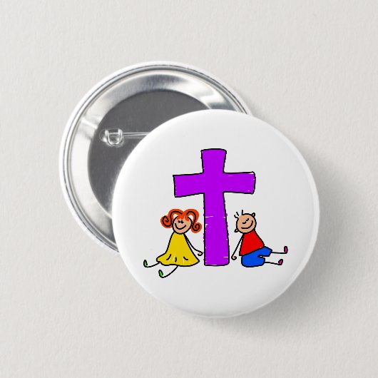 Christelijke Kinderen Ronde Button 5,7 Cm (Voorkant /achterkant)