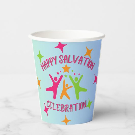 Christelijke kinderen verjaardagsfeestje papieren bekers (Voorkant)