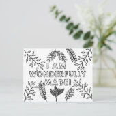 Christelijke kinderkleuren op prachtige wijze gema briefkaart (Staand voorkant)