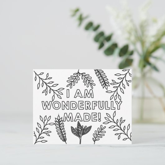 Christelijke kinderkleuren op prachtige wijze gema briefkaart (Staand voorkant)