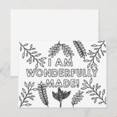 Christelijke kinderkleuren op prachtige wijze gema briefkaart (Voorkant / Achterkant)