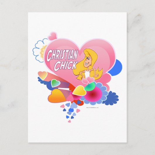 Christelijke kip briefkaart (Voorkant)