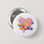 Christelijke kip ronde button 5,7 cm (Voorkant /achterkant)