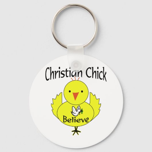 Christelijke kip sleutelhanger (Voorkant)