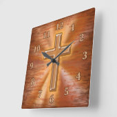 Christelijke klokken met Gold Cross Grunge Backgro (Hoek)