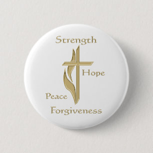 Christelijke knop ronde button 5,7 cm