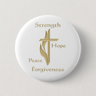 Christelijke knop ronde button 5,7 cm