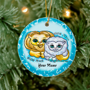 Christelijke Know Jesus Keramisch Ornament