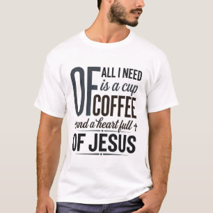 Christelijke Koffie Jezus Citaat Vintage Shirt Ont