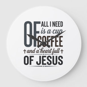 Christelijke Koffie Jezus Citaat Vintage Shirt Ont Grote Klok