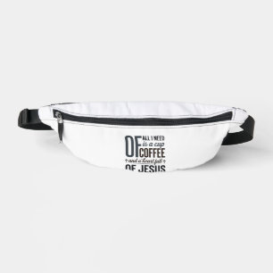 Christelijke Koffie Jezus Citaat Vintage Shirt Ont Heuptasje