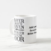 Christelijke koffie Mok - Gebed is de sleutel 🗝 (Voorkant links)