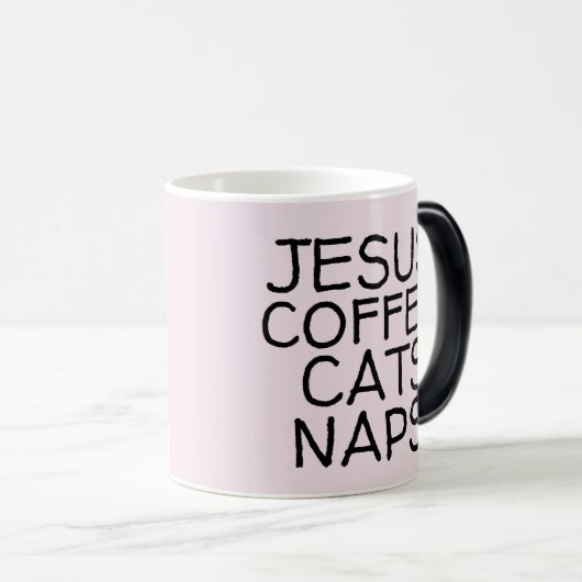 CHRISTELIJKE KOFFIE MUGS, CAT-VATTEN EN JESUS-MOKK MAGISCHE MOK (Voorkant rechts)