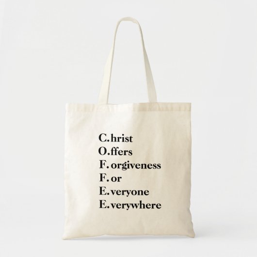 Christelijke koffie tote bag (Voorkant)