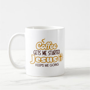 Christelijke koffie zet me aan het begin koffiemok