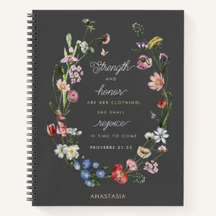 Christelijke kracht en eerbetoon 31 Wildbloemen Notitieboek