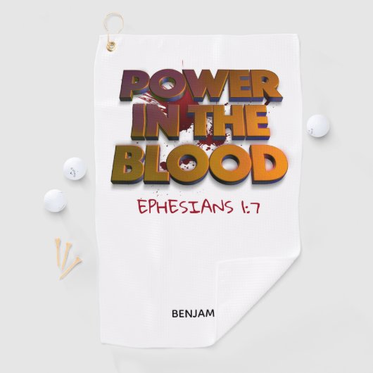 Christelijke kracht in de bloedverslapping golfhanddoek (Insitu)